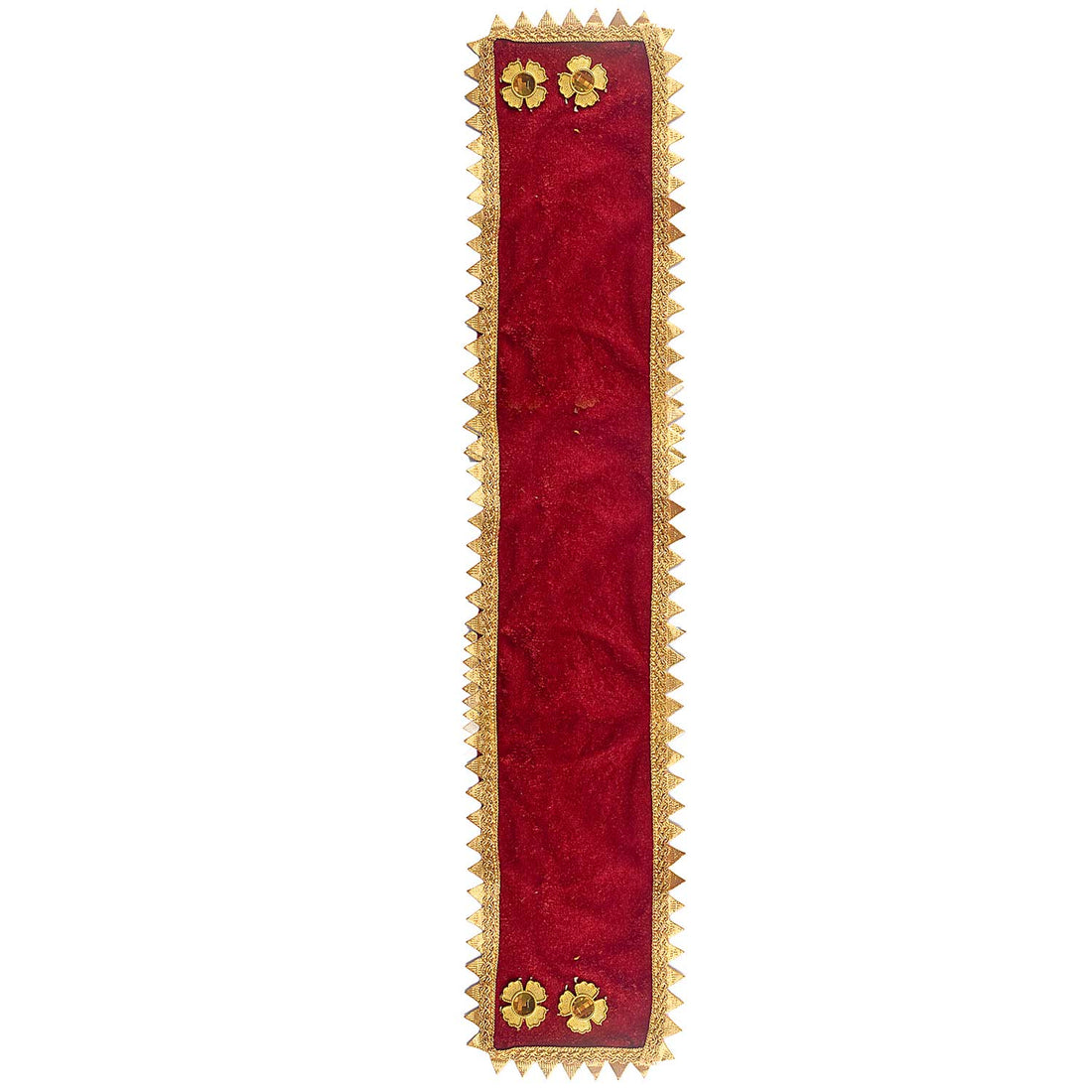 Premium Decorative Maroon Velvet Ganpati Idol Patka