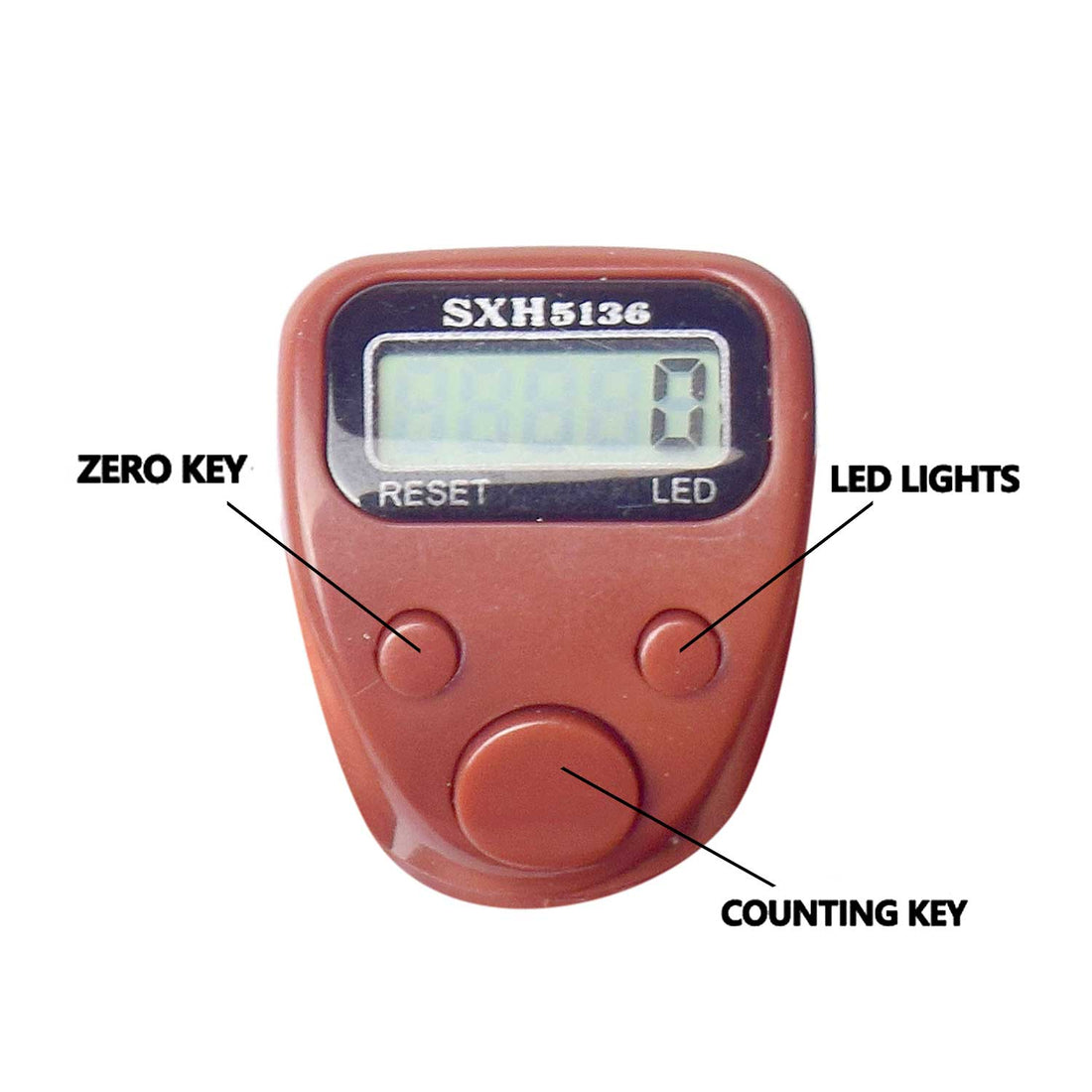 Digital Finger Japa Counter (Assorted Color)