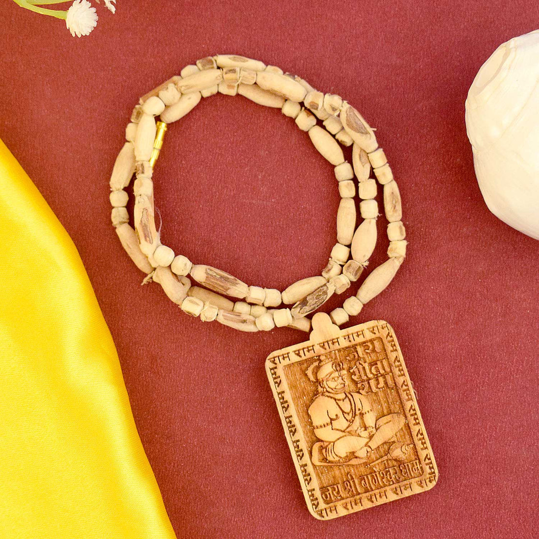 Buy 100% Original Tulsi Mala with Jai Sita Ram / Jai Shri Bageshwar Dham Wooden Locket, ideal for daily chanting, meditation, and spiritual devotion. Made from pure Tulsi beads, this sacred mala brings divine protection, focus, and peace to your spiritual routine. Indiaβs Largest Brass Idols Brand - www.satvikstore.in