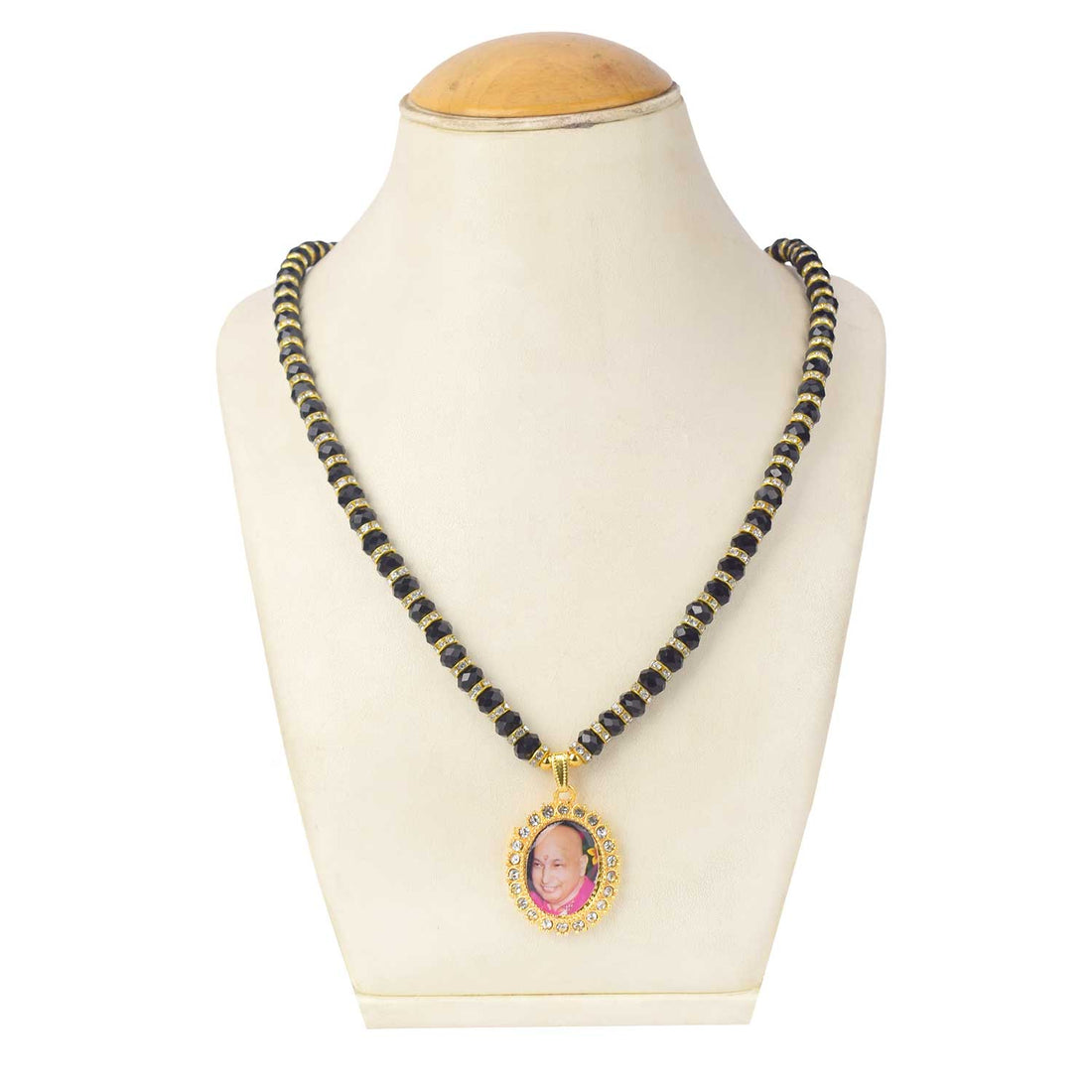 Jai Guruji Swaroop Mala – Black Beads
