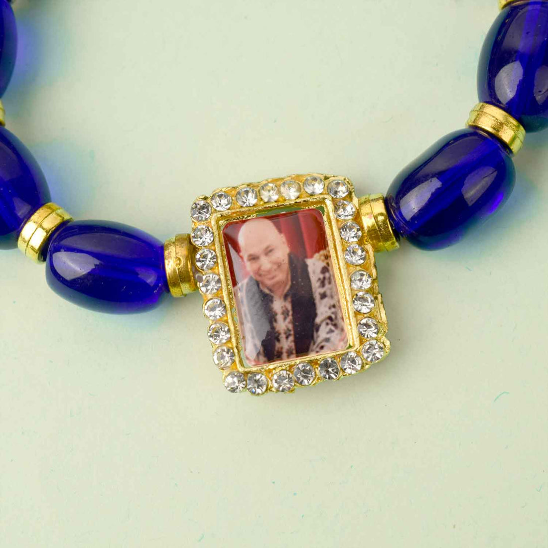 Radiant Blue & Golden Beads β Guruji Swaroop Bracelet