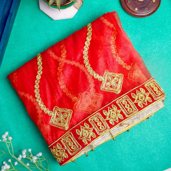 Add a divine touch to your spiritual rituals with this beautiful Mata Ki Chunri, featuring intricate golden embroidery. Measuring 214 cm (84 inches) in length and 102 cm (40 inches) in height, this Chunri is perfect for Navratri, Durga Puja, temple decor, and religious ceremonies. The premium fabric and elegant golden patterns enhance the grace of your puja setup.
ποΈ Explore authentic Mata Ki Chunris, Devi Chunaris, and spiritual accessories at Satvik Store for all your devotional needs. πΈπ