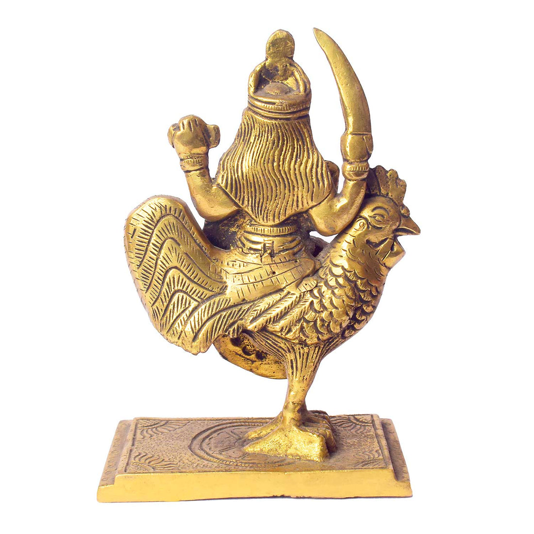 5.9 Inch Pure Brass Bahuchar Mata Divine Statue