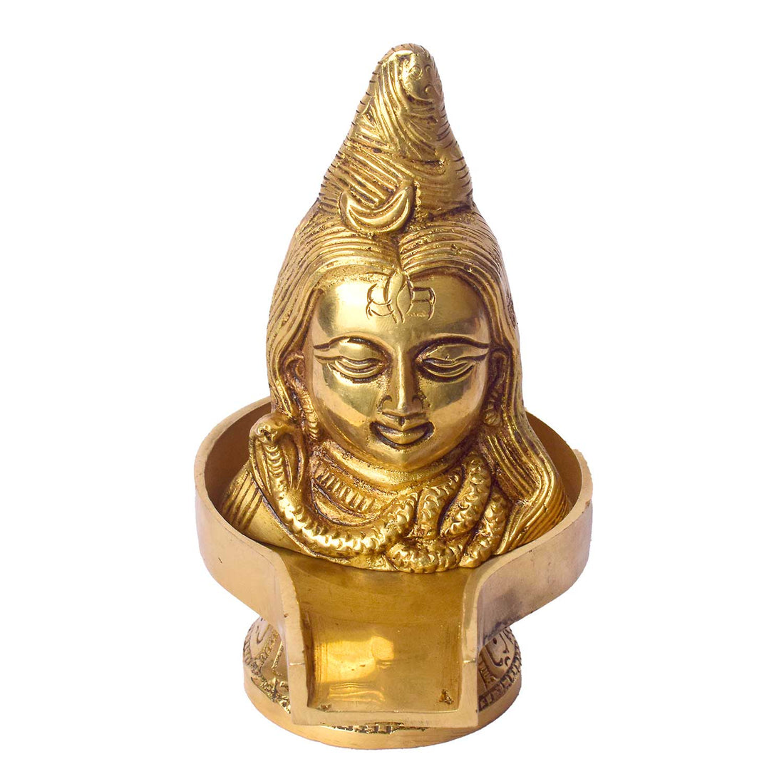 5.2 Inch Brass Lord Shiva Mukhalingam Shivling