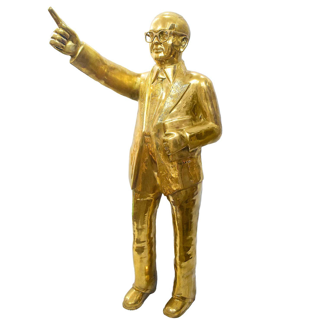 57 Inch Brass Dr. Bheemrao Ambedkar Statue - Standing Idol with Book