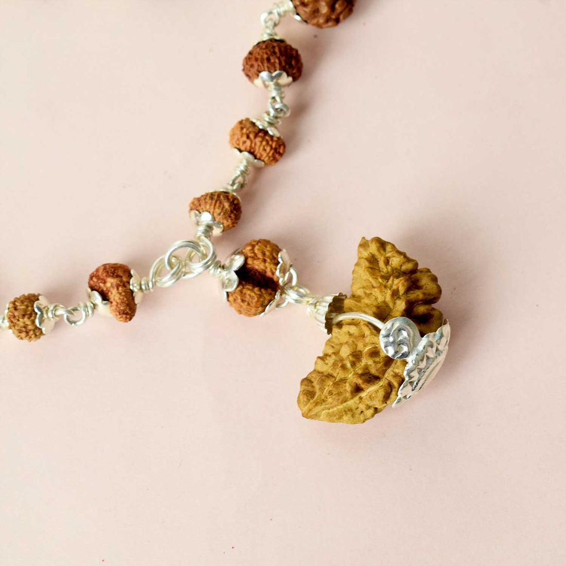 Certified 1 to 14 Mukhi Siddh Rudraksha Mala with Silver Capping (Indonesia)