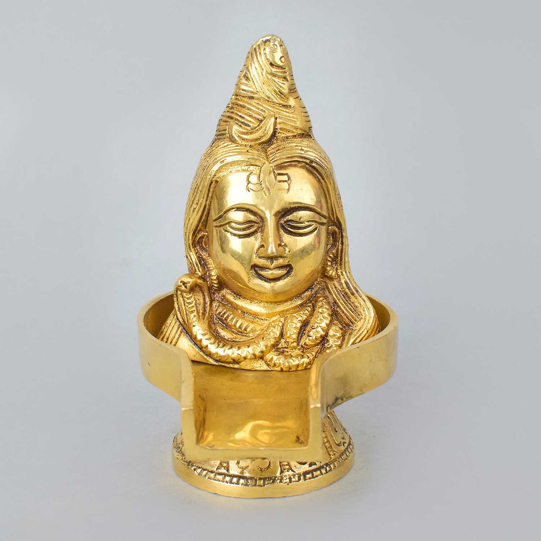 5.2 Inch Brass Lord Shiva Mukhalingam Shivling