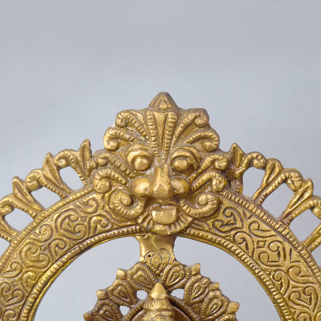 8.7 Inch Exquisite Pure Brass Goddess Lakshmi with Prabhaval Idol