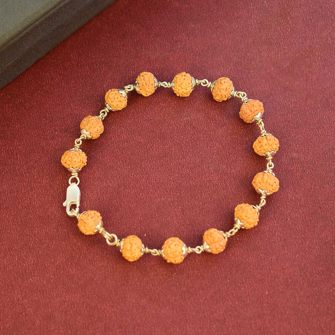 925 Silver Hallmarked 5 Mukhi Rudraksha Bracelet
