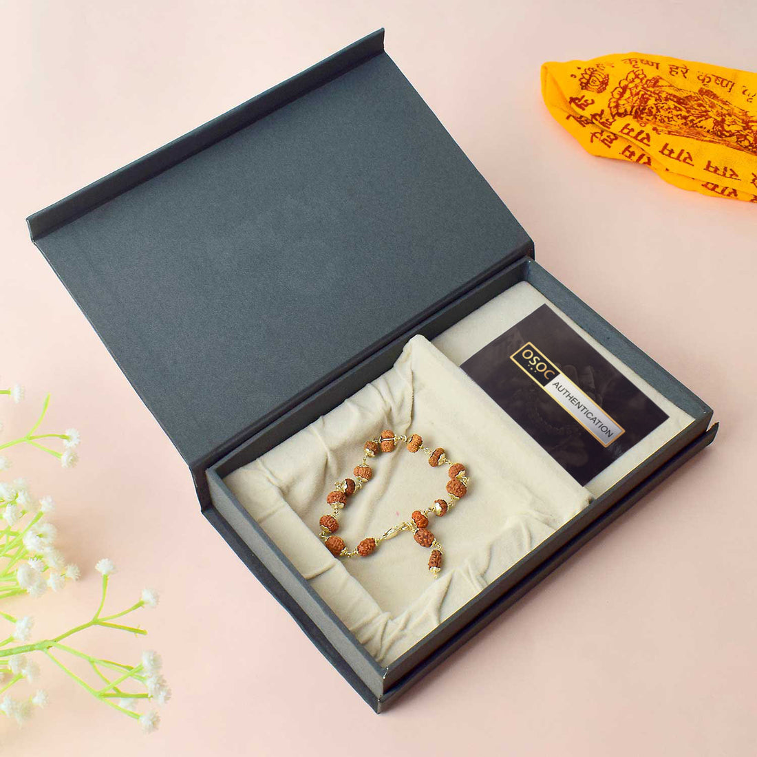 Authentic & Certified 1 to 14 Face Rudraksha Bracelet with Silver Capping