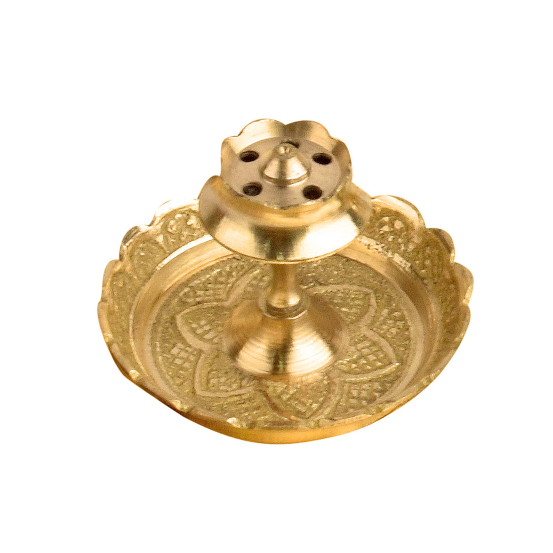 7 Piece Brass OM Pooja Thali Set (9 Inch) Design 10