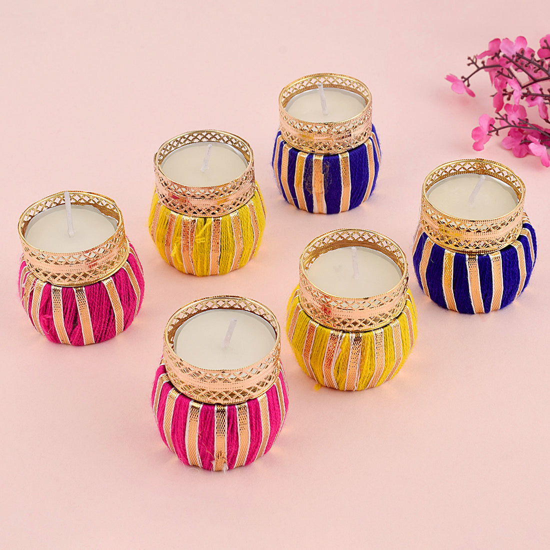 Matki Diya Tea Light Candle Holder with Tealight