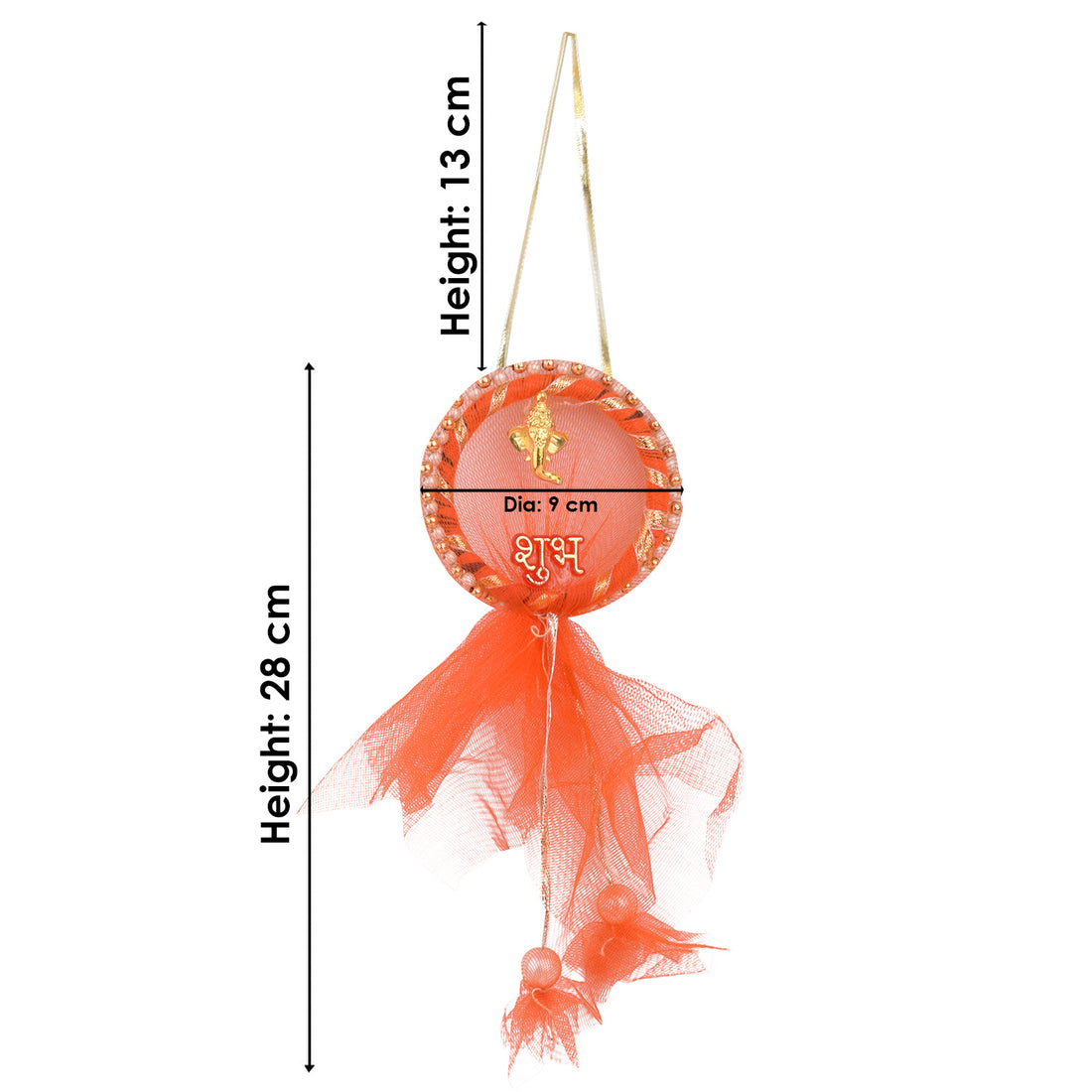 Net Fabric Shubh Labh Side Door Wall Hangings