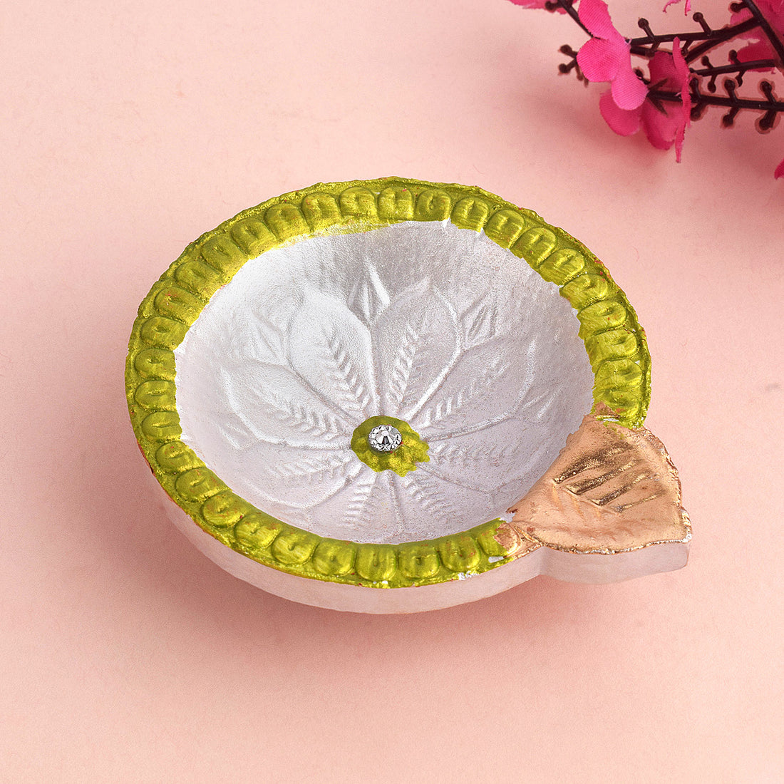 Joyous Diwali festivity with clay Diya