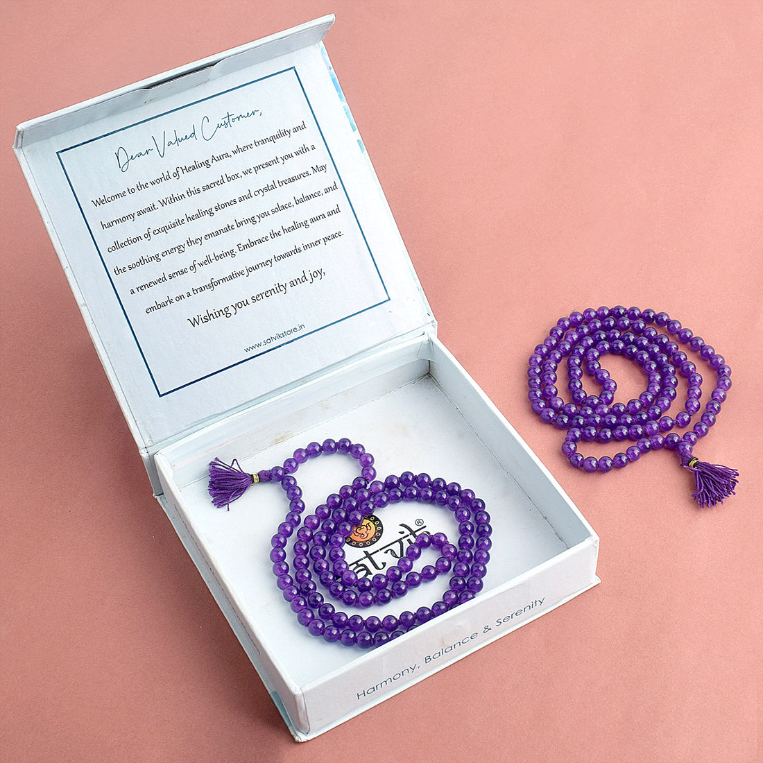 Premium Hakik Jap Mala (Purple) Amethyst