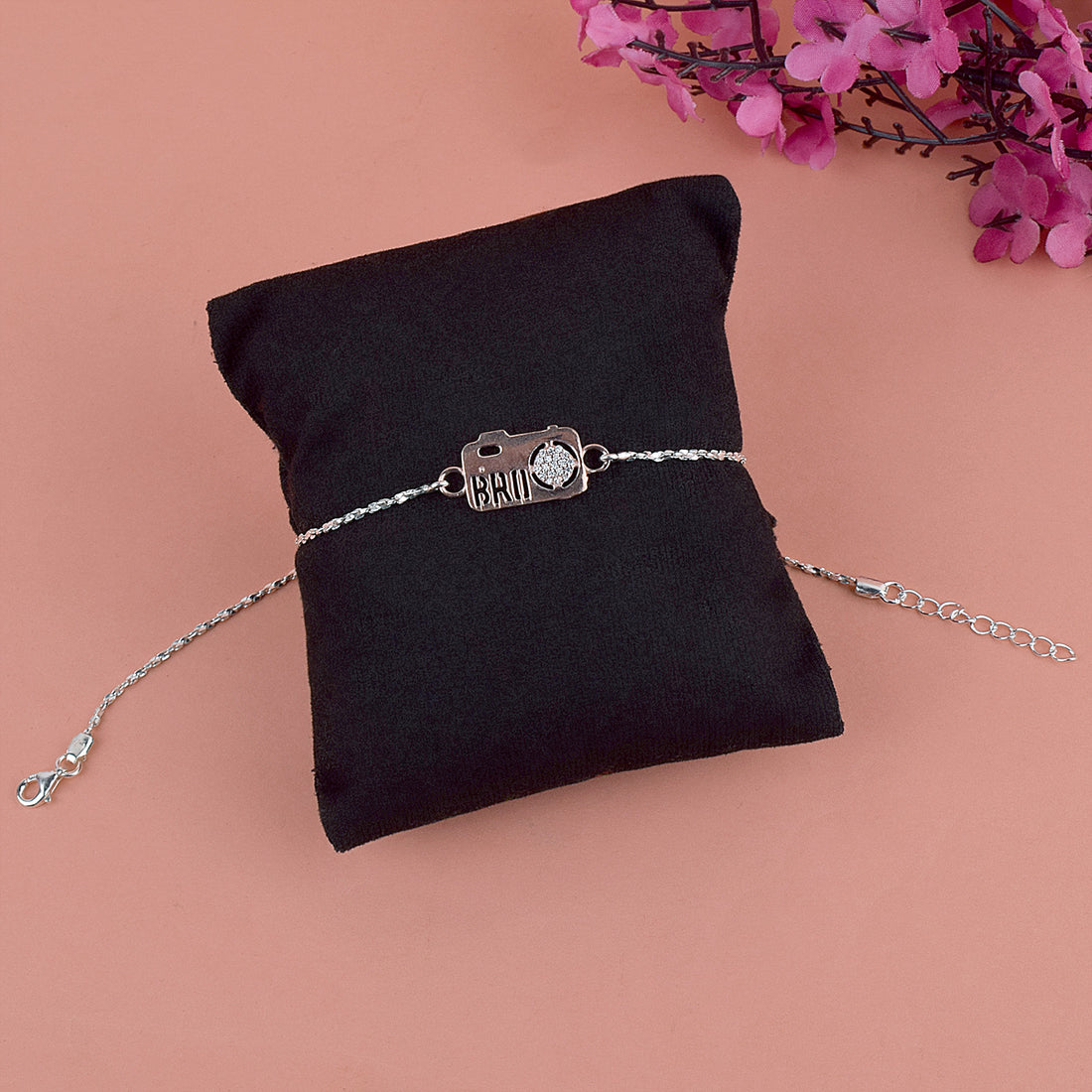 Gleaming 925 Silver Rakhi Symphony: Uniting Hearts with Radiant Threads