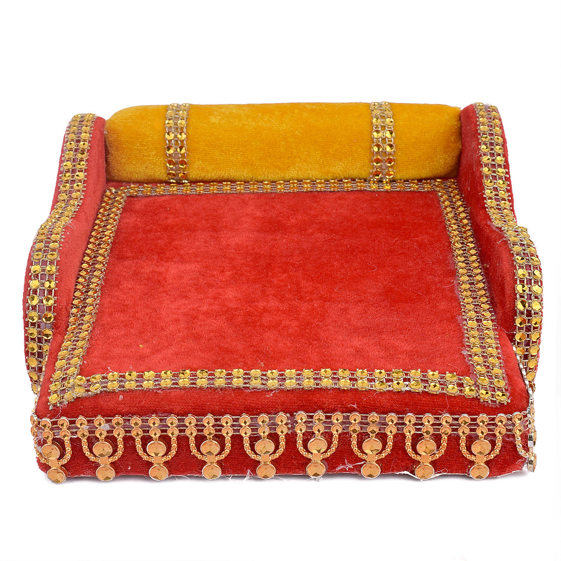 Serenading Laddu Gopal: Velvet Bed Medium