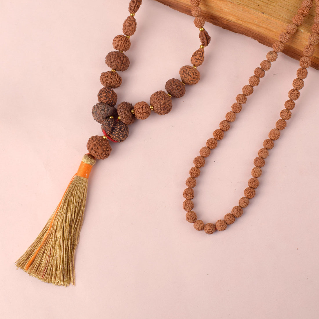 1β14 Mukhi Siddh Rudraksha Mala with Asht Dhatu Capping 100% Original & Certified