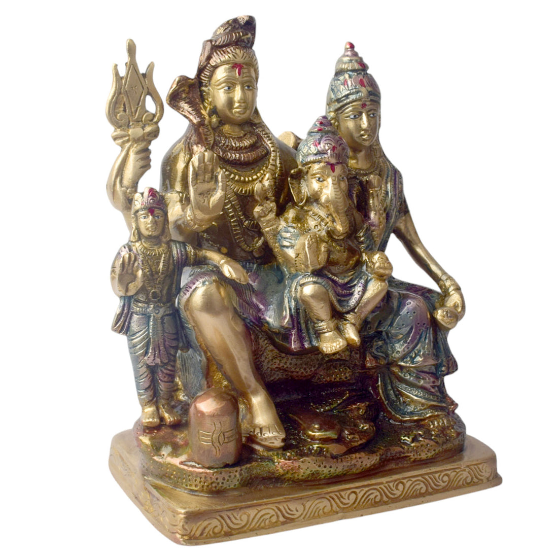 7.9 Inch Beautiful Shiv Parivaar Statue for Divine Energy