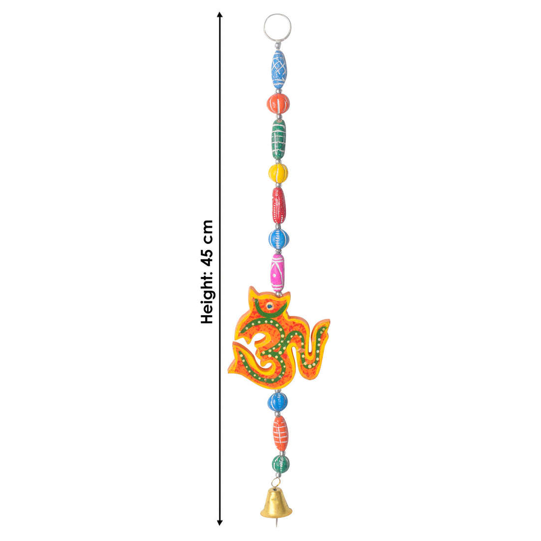 Traditional OM Wall Hanging with Bell – Pooja Room & Entrance Decor