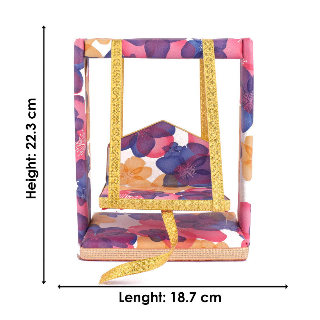 Divine Laddu Gopal Jhula with Floral Print