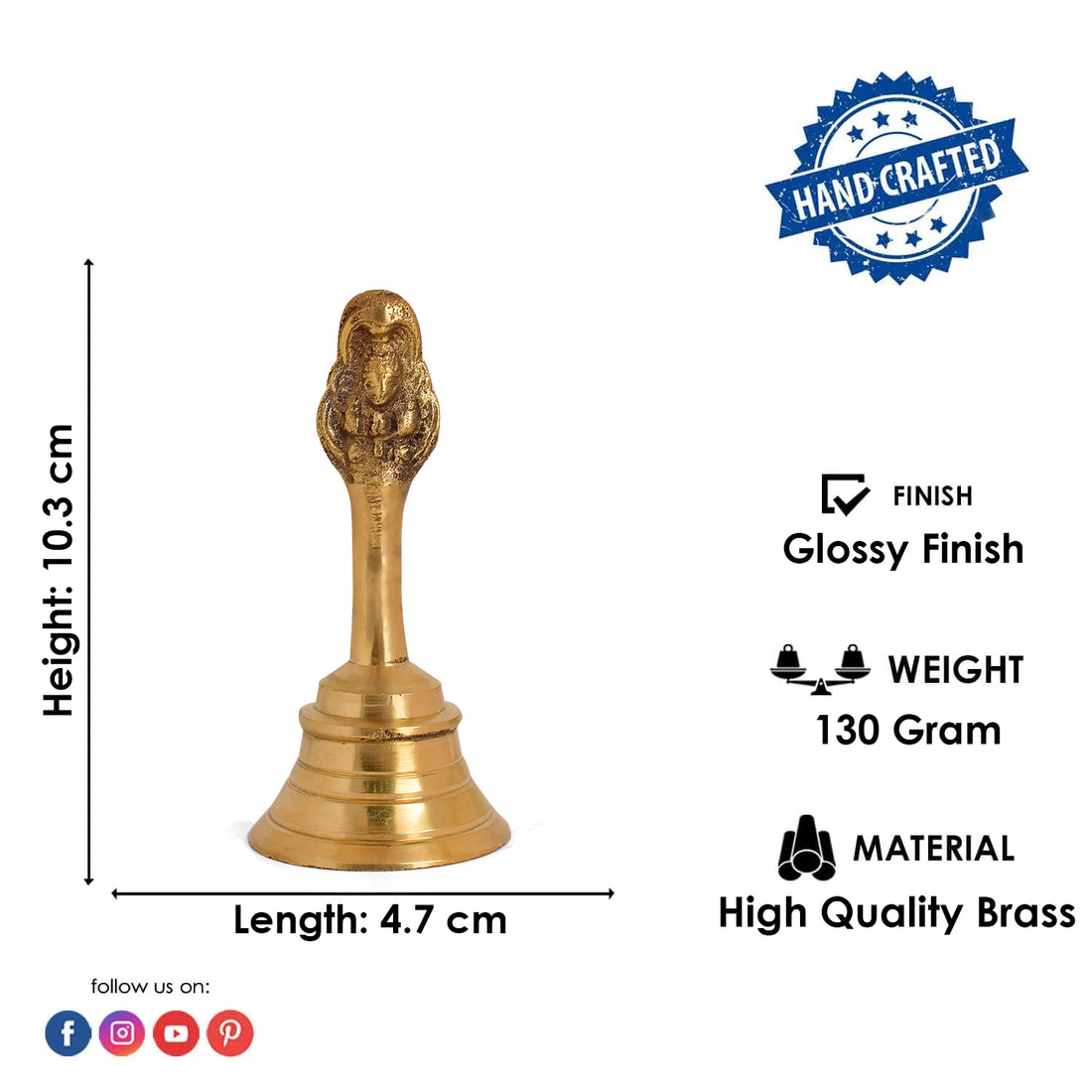 Vishnu Brass Puja Bell