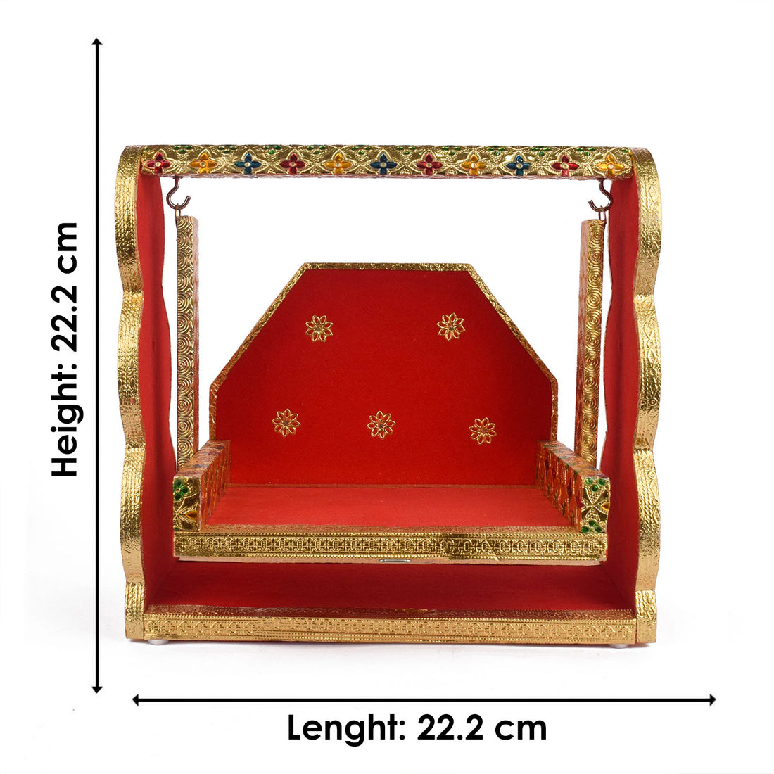 Red Velvet and Meenakari Unique Jhula for Laddu Gopal