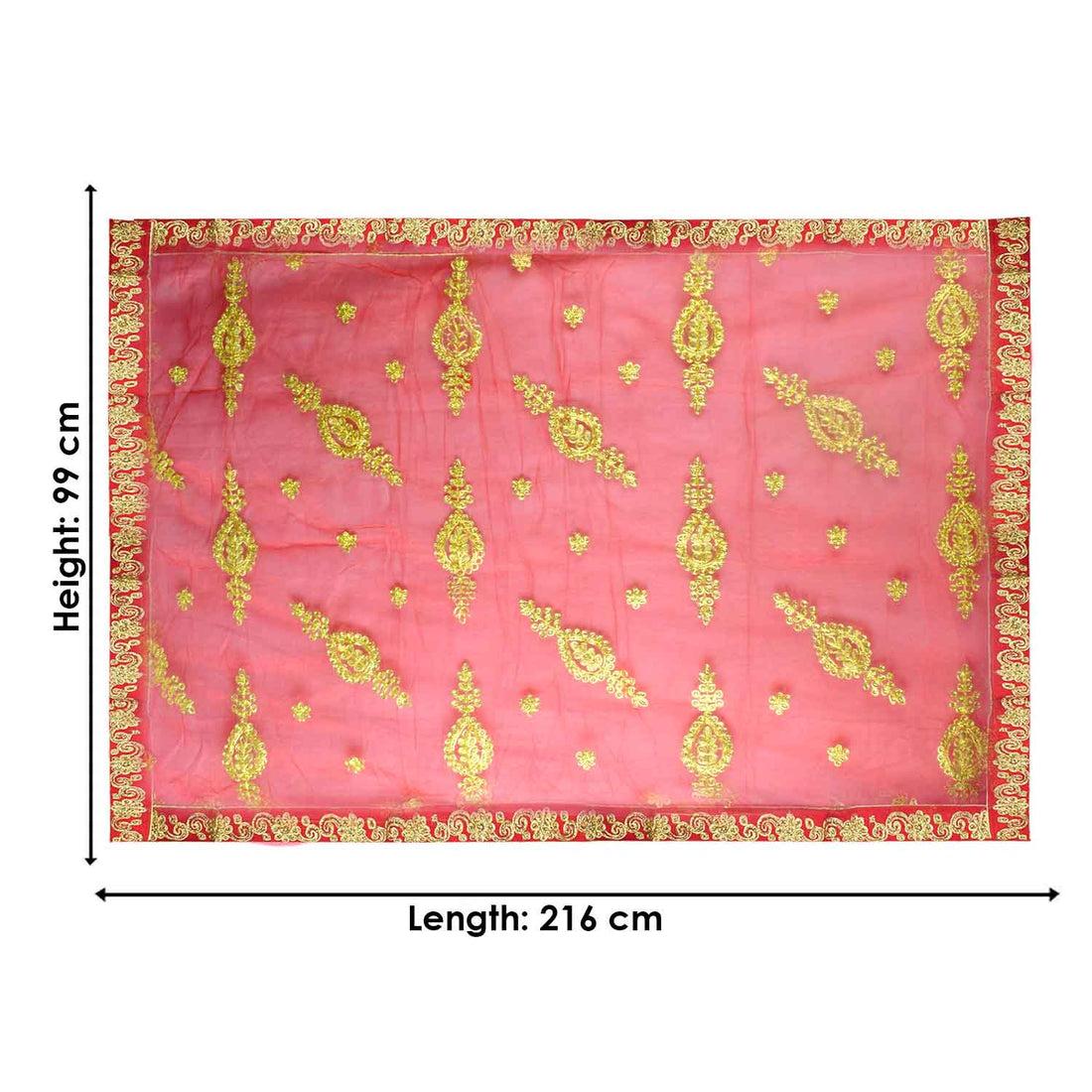 Increase your spiritual rituals with this beautiful Mata Ki Chunri, featuring intricate golden embroidery. Measuring 216 cm (85 inches) in length and 99 cm (39 inches) in height, this Chunri is ideal for Navratri, Durga Puja, temple decor, and sacred offerings. The vibrant fabric with golden motifs adds a divine charm to your religious ceremonies.
🛍️ Shop authentic Mata Ki Chunris, Devi Chunaris, and religious accessories at Satvik Store for all your pooja and festive needs. 🌸🙏