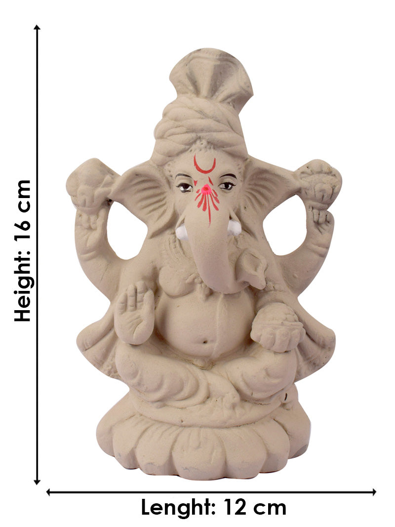 6 Inch Eco-Friendly Kamal Ganesha Idol