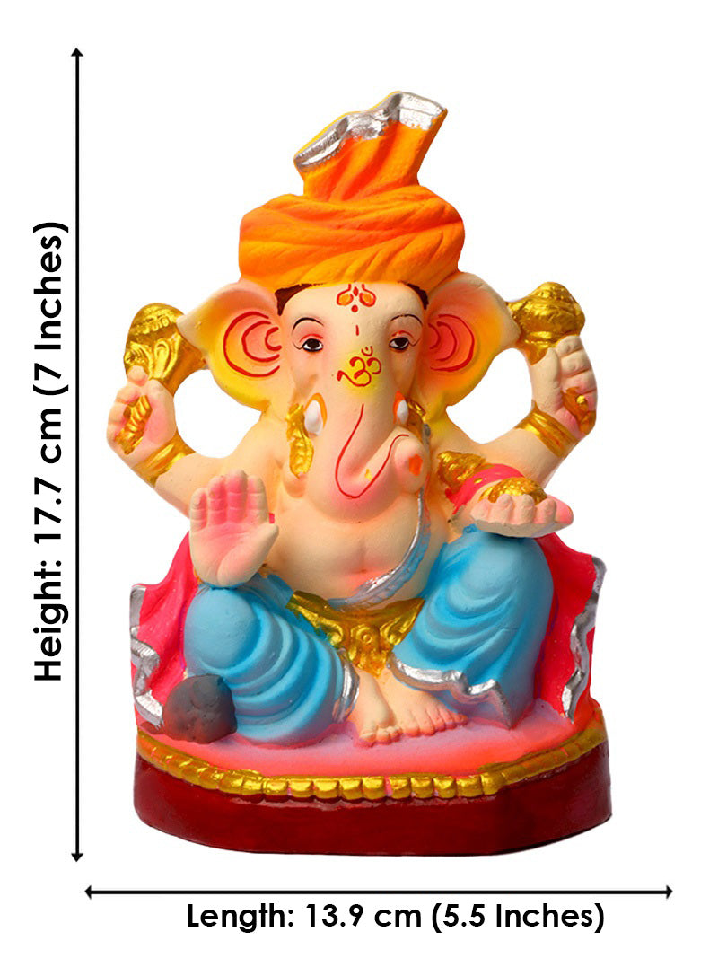 8 Inch Buddhividhata Eco-Friendly Ganesha Idol
