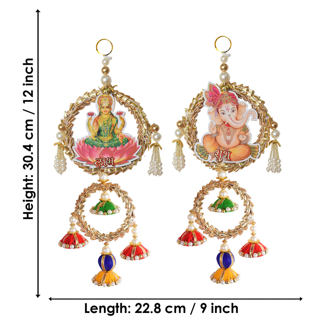 Laxmi Ganesh Round Shubh Labh Side Door Wall Hangings