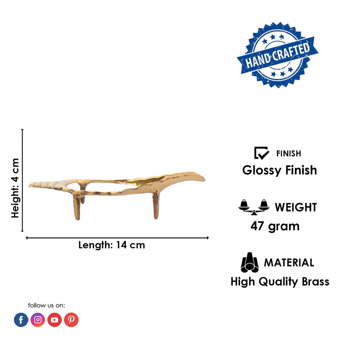 Elegant Brass Shankh Stand