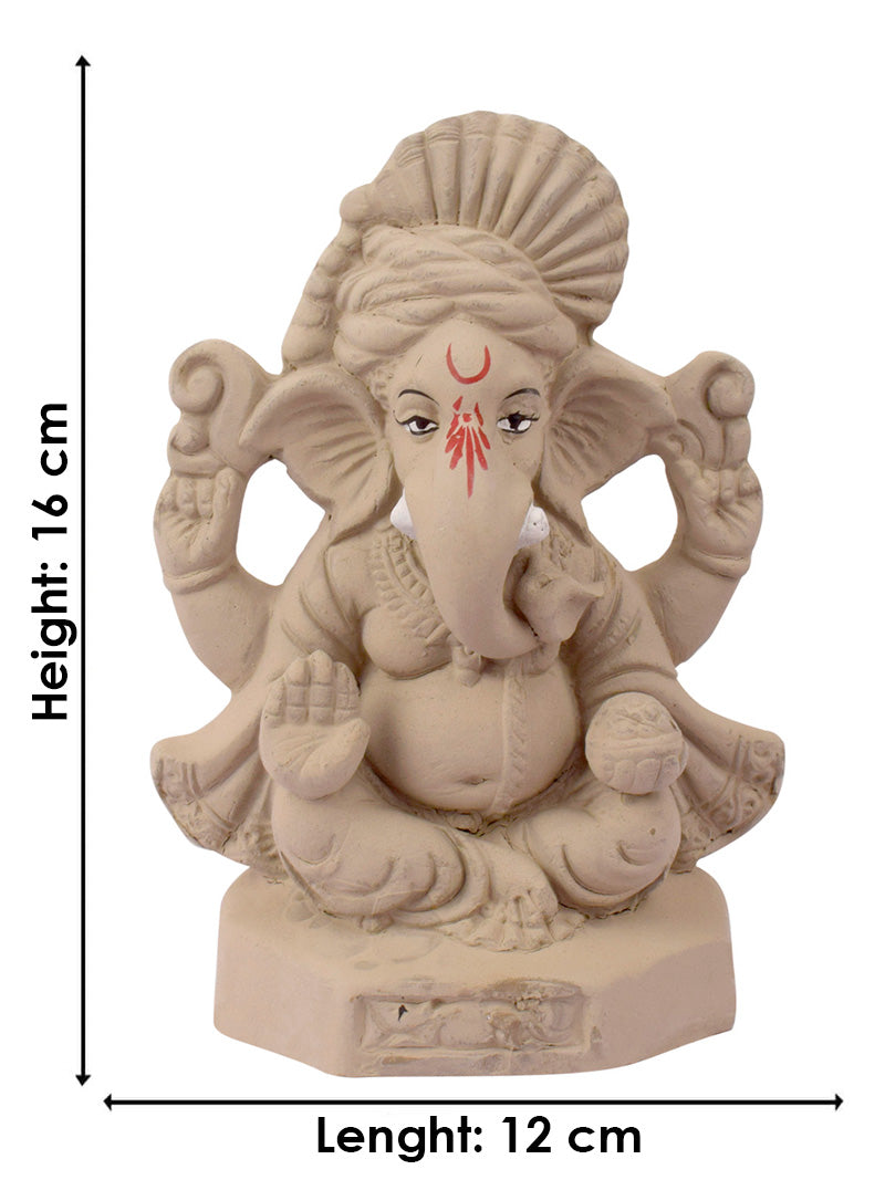6 Inch Jaswand Eco-Friendly Ganesh Idol