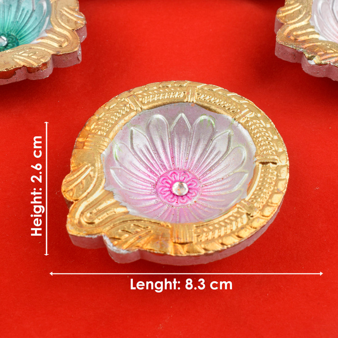 Crafted Light Stunning Clay Diyas for Diwali Celebrations Set of 6