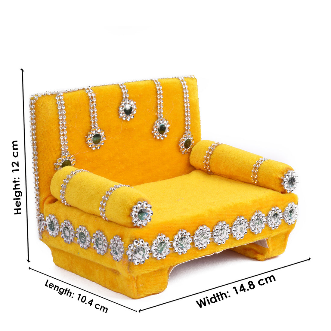 Pretty Yellow Laddu Gopal's Divine Velvet Singhasan