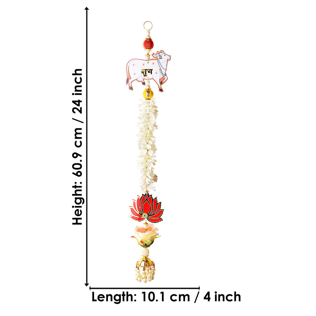 Auspicious Cow Shubh Labh Side Wall Hangings (Color-Assorted)