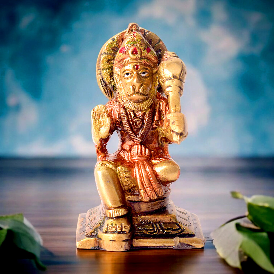 3.1 Inch Exquisite Pure Brass Hanuman Idol – Handcrafted Bajrangbali Statue for Pooja, Car Dashboard, and Home Decor. No.1 Brass Idol Store www.satvikstore.in