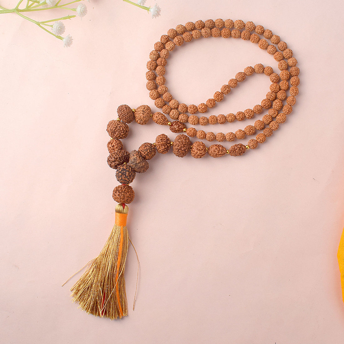 1β14 Mukhi Siddh Rudraksha Mala with Asht Dhatu Capping 100% Original & Certified