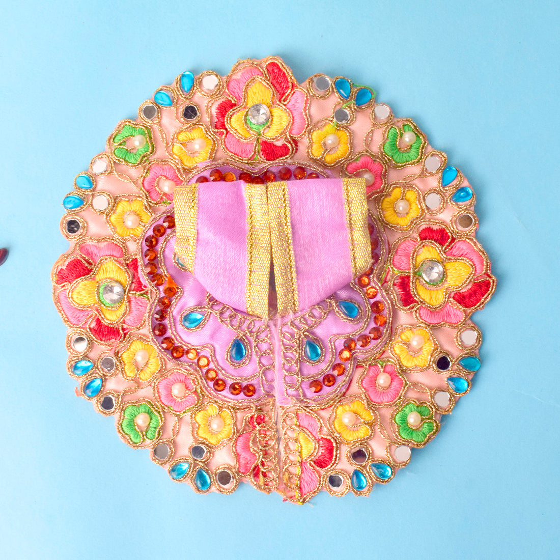 Exquisite Laddu Gopal Dress with Floral Bead & Stone Embroidery β Indiaβs Largest Pooja Accessories Brand β www.satvikstore.in