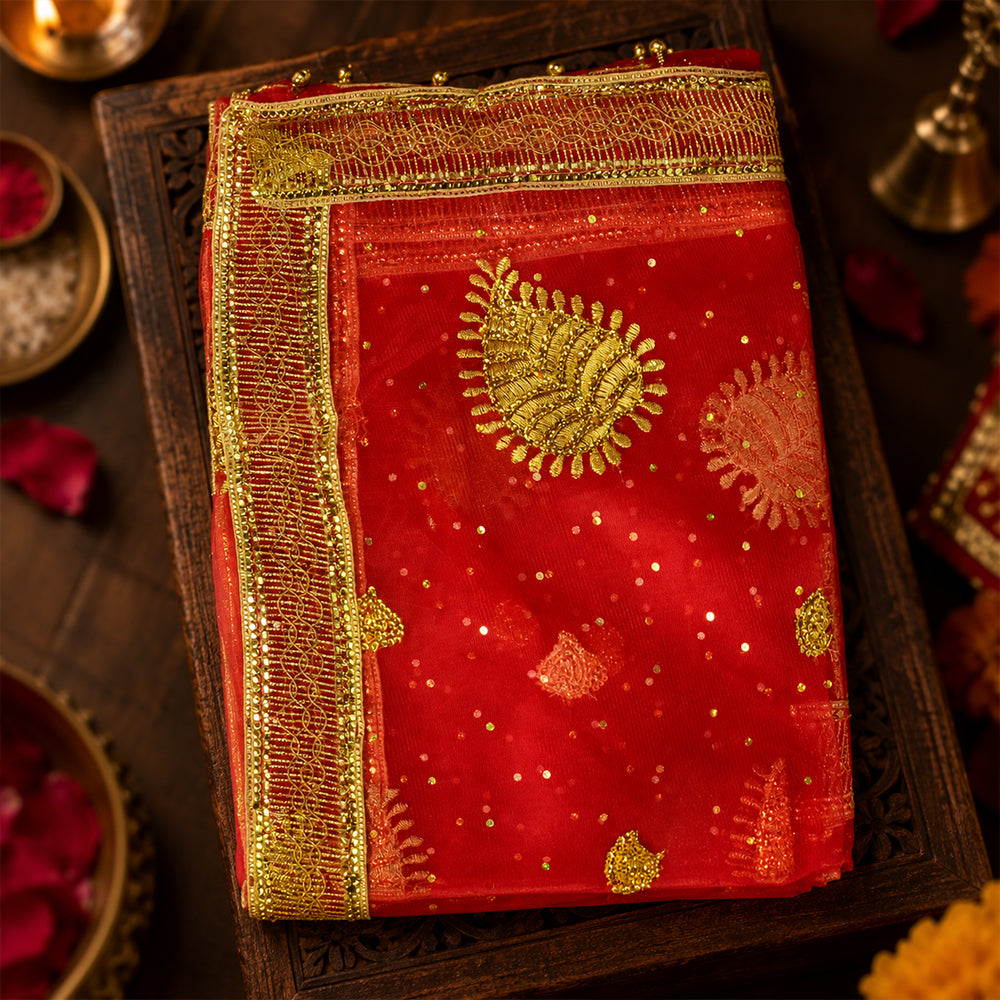 Graceful Chunni for Prayer and Religious Offerings (76x46 inch)