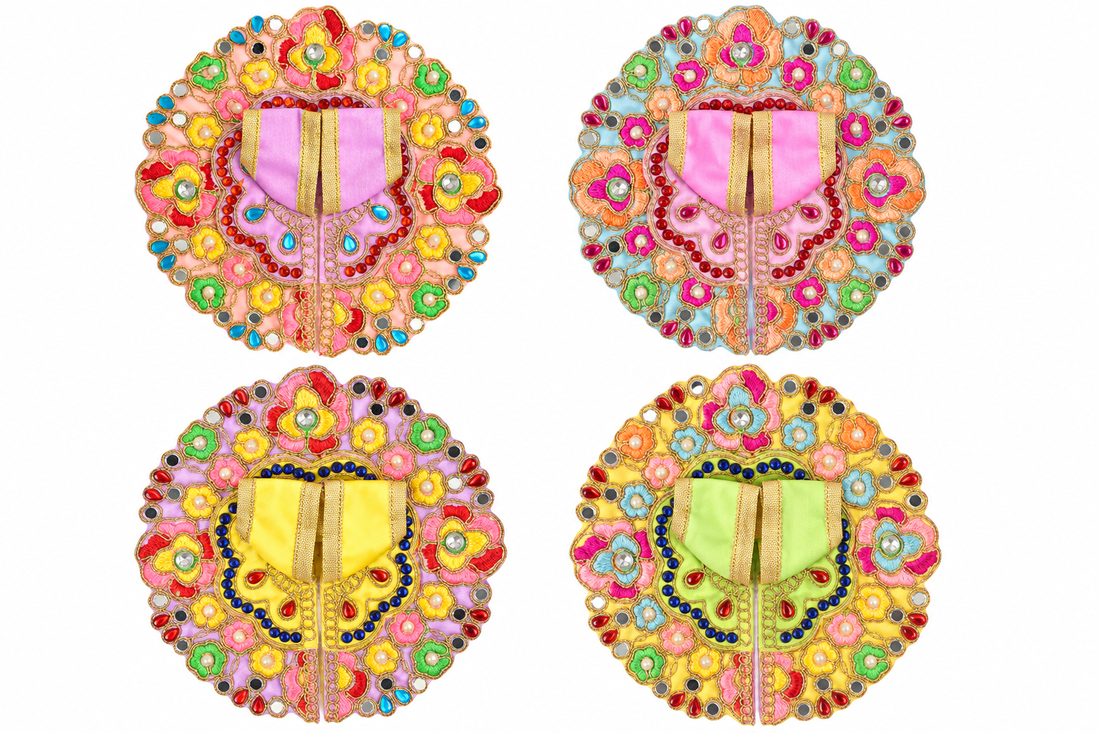 Exquisite Laddu Gopal Dress with Floral Bead & Stone Embroidery (Assorted)
