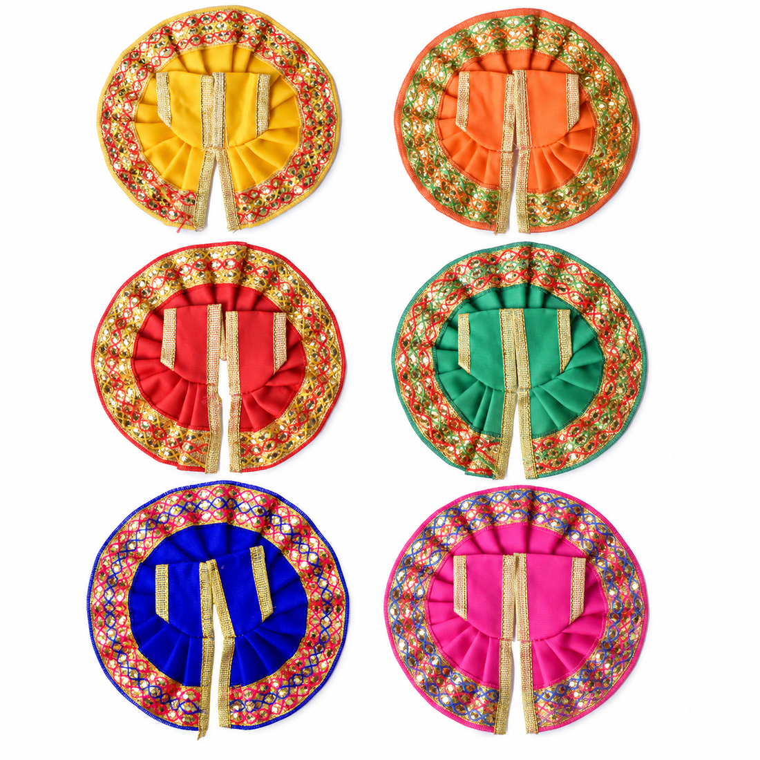 Enchanting Multicolour Laddu Gopal Dress with Golden Border