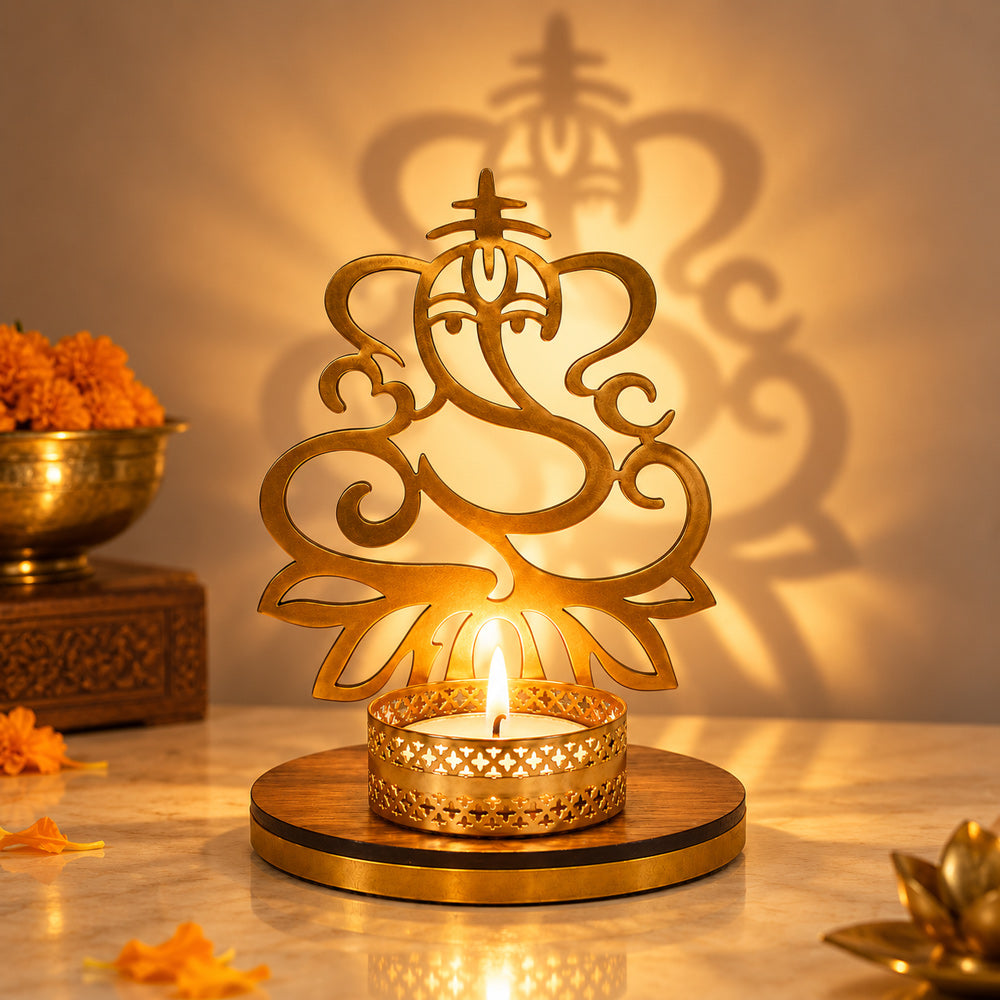 Handmade Lord Ganesha Shadow Diya
