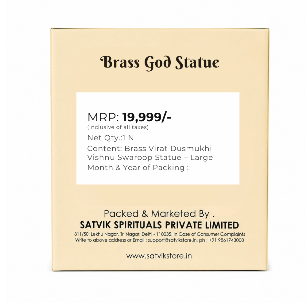 Brass Virat Dusmukhi Vishnu Swaroop Statue β Large