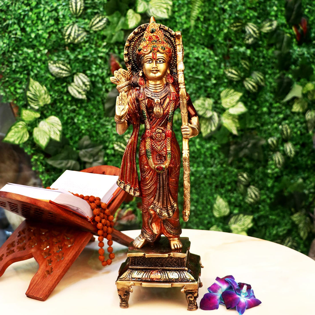 Keeping Ram with Bow Statue is good for Strength. Rama not only strings the bow, but he also snaps it with his strength and victory. In this situation, the bow is more than just a symbol of Rama's great strength; it also acts as a symbol of Rama's goodness, worthiness, and divine origins.