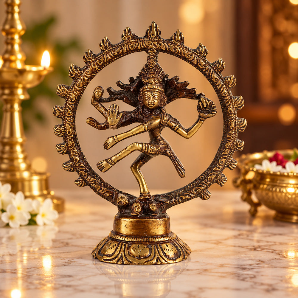 5 Inch Petite Nataraj Brass Idol