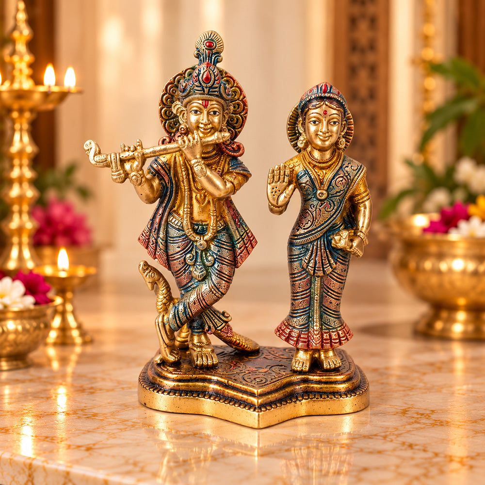 8 Inch Radha Krishna Idol โ A Symbol of True Devotion and Love