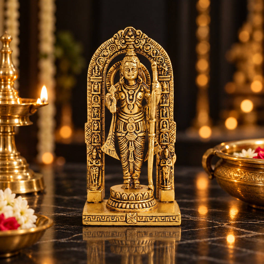 5.9 Inch Superfine Pure Brass Ayodhya Ram Lalla Idol