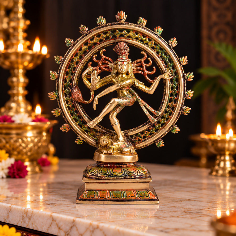 11.6 Inch Divine and Graceful Natraj Brass Idol