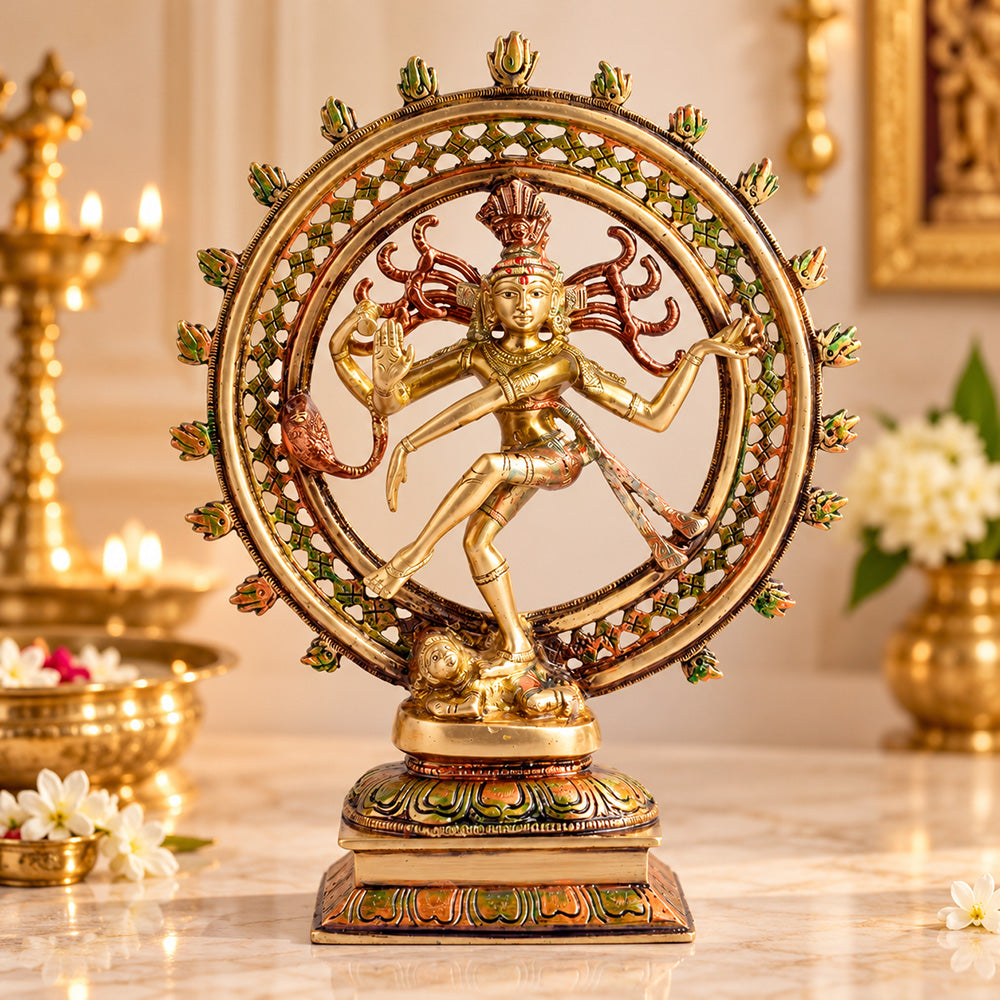 11.6 Inch Divine and Graceful Natraj Brass Idol